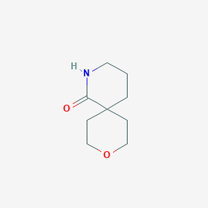 Chemical structure of 9-oxa-2-azaspiro[5.5]undecan-1-one