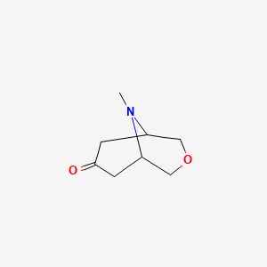 Chemical structure of 9-Methyl-7-oxa-9-azabicyclo[3.3.1]nonan-3-one