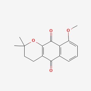 Chemical structure of 9-Methoxy-α-lapachone
