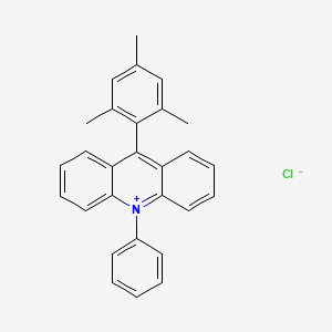 Chemical structure of 9-Mesityl-10-phenylacridin-10-ium chloride