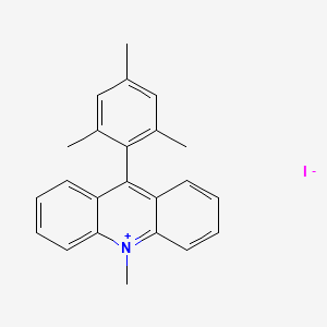 Chemical structure of 9-Mesityl-10-methylacridin-10-ium iodide