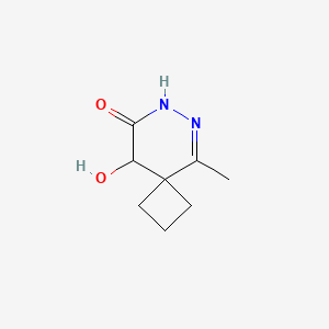 Chemical structure of 9-HYDROXY-5-METHYL-6,7-DIAZASPIRO[3.5]NON-5-EN-8-ONE