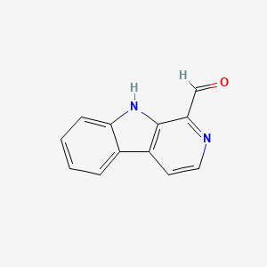 Chemical structure of 9H-Pyrido[3,4-b]indole-1-carbaldehyde
