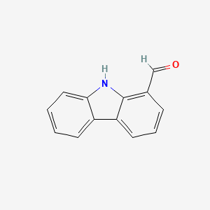 Chemical structure of 9H-carbazole-1-carbaldehyde