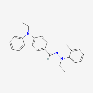 Chemical structure of 9-Ethylcarbazole-3-carboxaldehyde N-Ethyl-N-(o-tolyl)hydrazone