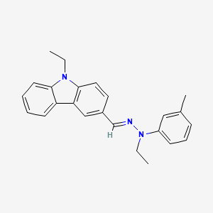 Chemical structure of 9-Ethylcarbazole-3-carboxaldehyde N-Ethyl-N-(m-tolyl)hydrazone