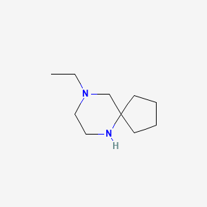 Chemical structure of 9-ethyl-6,9-diazaspiro[4.5]decane