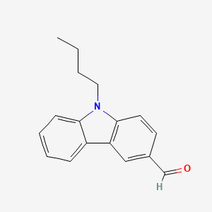 Chemical structure of 9-butyl-9H-carbazole-3-carbaldehyde