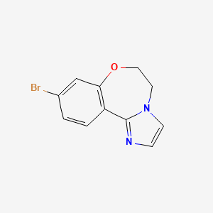 Chemical structure of 9-Bromo-5,6-dihydroimidazo[1,2-d][1,4]benzoxazepine