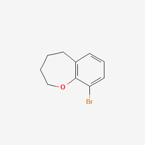 Chemical structure of 9-Bromo-2,3,4,5-tetrahydrobenzo[b]oxepine