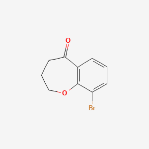 Chemical structure of 9-Bromo-2,3,4,5-tetrahydro-1-benzoxepin-5-one