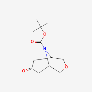Chemical structure of 9-Boc-7-oxa-9-azabicyclo[3.3.1]nonan-3-one
