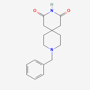 Chemical structure of 9-Benzyl-3,9-diazaspiro[5.5]undecane-2,4-dione