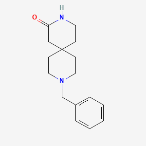 Chemical structure of 9-Benzyl-3,9-diazaspiro[5.5]undecan-2-one