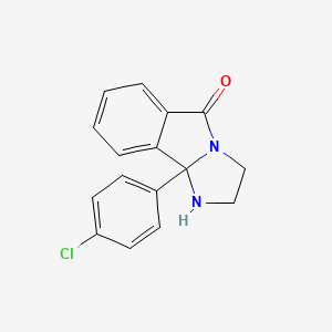 Chemical structure of 9b-(4-Chlorophenyl)-1,2,3,9b-tetrahydro-5H-imidazo[2,1-a]isoindol-5-one