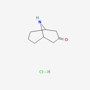 Chemical structure of 9-Azabicyclo[3.3.1]nonan-3-one Hydrochloride