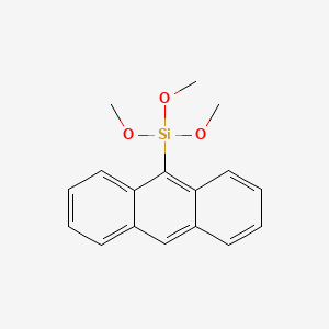 Chemical structure of 9-Anthracenyl Trimethoxysilane