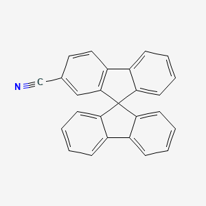 Chemical structure of 9,9'-spirobi[fluorene]-2-carbonitrile