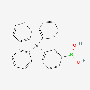 Chemical structure of 9,9-Diphenylfluorene-2-Boronic Acid