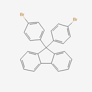 Chemical structure of 9,9-Bis(4-bromophenyl)fluorene