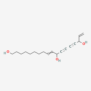 Chemical structure of 9,17-Octadecadiene-12,14-diyne-1,11,16-triol