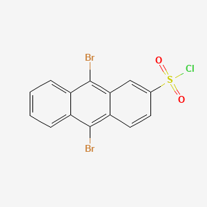 Chemical structure of 9,10-Dibromoanthracene-2-sulfonylchloride