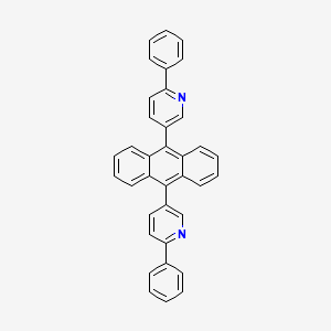 Chemical structure of 9,10-bis(6-phenylpyridin-3-yl)anthracene