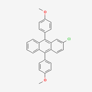 Chemical structure of 9,10-Bis(4-methoxyphenyl)-2-chloroanthracene