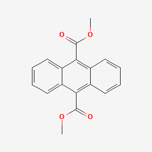 Chemical structure of Dimethyl anthracene-9,10-dicarboxylate