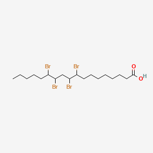 Chemical structure of 9,10,12,13-Tetrabromostearic Acid