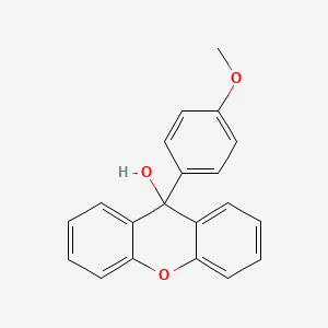 Chemical structure of 9-(4-Methoxyphenyl)xanthen-9-ol