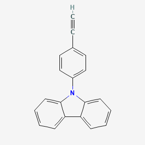 Chemical structure of 9-(4-Ethynylphenyl)carbazole