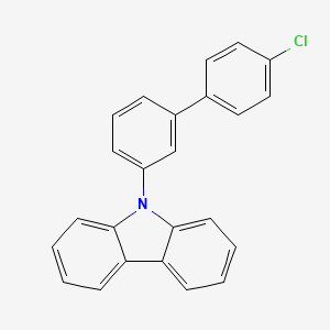 Chemical structure of 9-(4'-chloro-[1,1'-biphenyl]-3-yl)-9H-carbazole