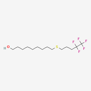 Chemical structure of 9-(4,4,5,5,5-pentafluoropentylsulfanyl)nonan-1-ol