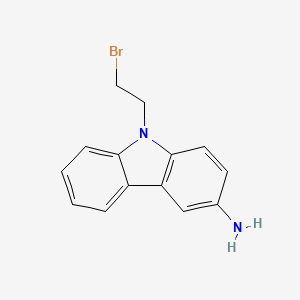 Chemical structure of 9-(2-Bromoethyl)-9H-carbazol-3-amine