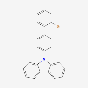 Chemical structure of 9-(2'-Bromo-4-biphenylyl)carbazole