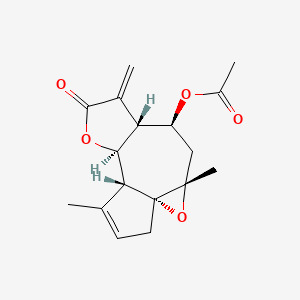 Chemical structure of 8α-Acetoxyarglabin