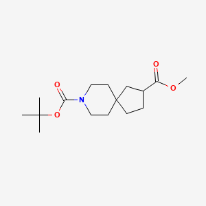 Chemical structure of 8-tert-Butyl 2-methyl 8-azaspiro[4.5]decane-2,8-dicarboxylate