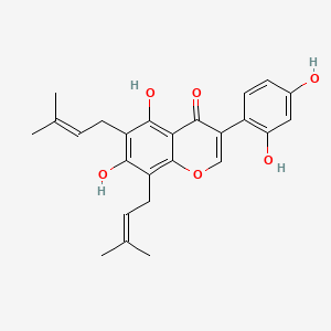 Chemical structure of 8-Prenylluteone