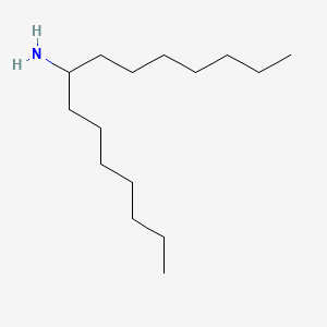 Chemical structure of 8-Pentadecanamine