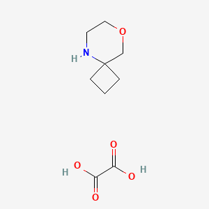 Chemical structure of 8-Oxa-5-azaspiro[3.5]nonane oxalate