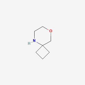 Chemical structure of 8-oxa-5-azaspiro[3.5]nonane
