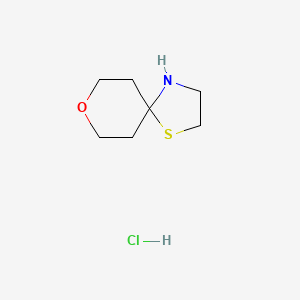 Chemical structure of 8-Oxa-1-thia-4-azaspiro[4.5]decane hydrochloride