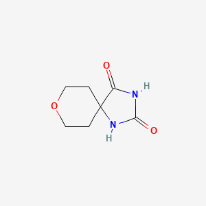 Chemical structure of 8-OXA-1,3-DIAZASPIRO[4.5]DECANE-2,4-DIONE