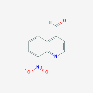 Chemical structure of 8-Nitroquinoline-4-carbaldehyde