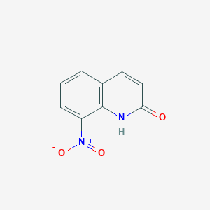 Chemical structure of 8-Nitroquinolin-2(1H)-one