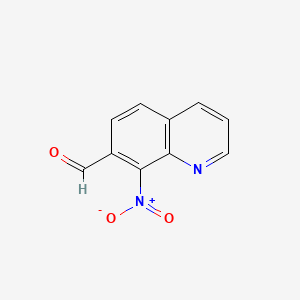 Chemical structure of 8-Nitro-7-quinolinecarboxaldehyde