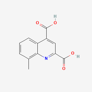 Chemical structure of 8-methylquinoline-2,4-dicarboxylic acid
