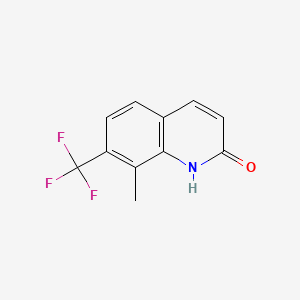 Chemical structure of 8-methyl-7-(trifluoromethyl)quinolin-2(1H)-one