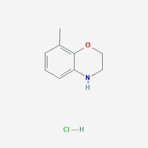 Chemical structure of 8-Methyl-3,4-dihydro-2H-benzo[b][1,4]oxazine hydrochloride